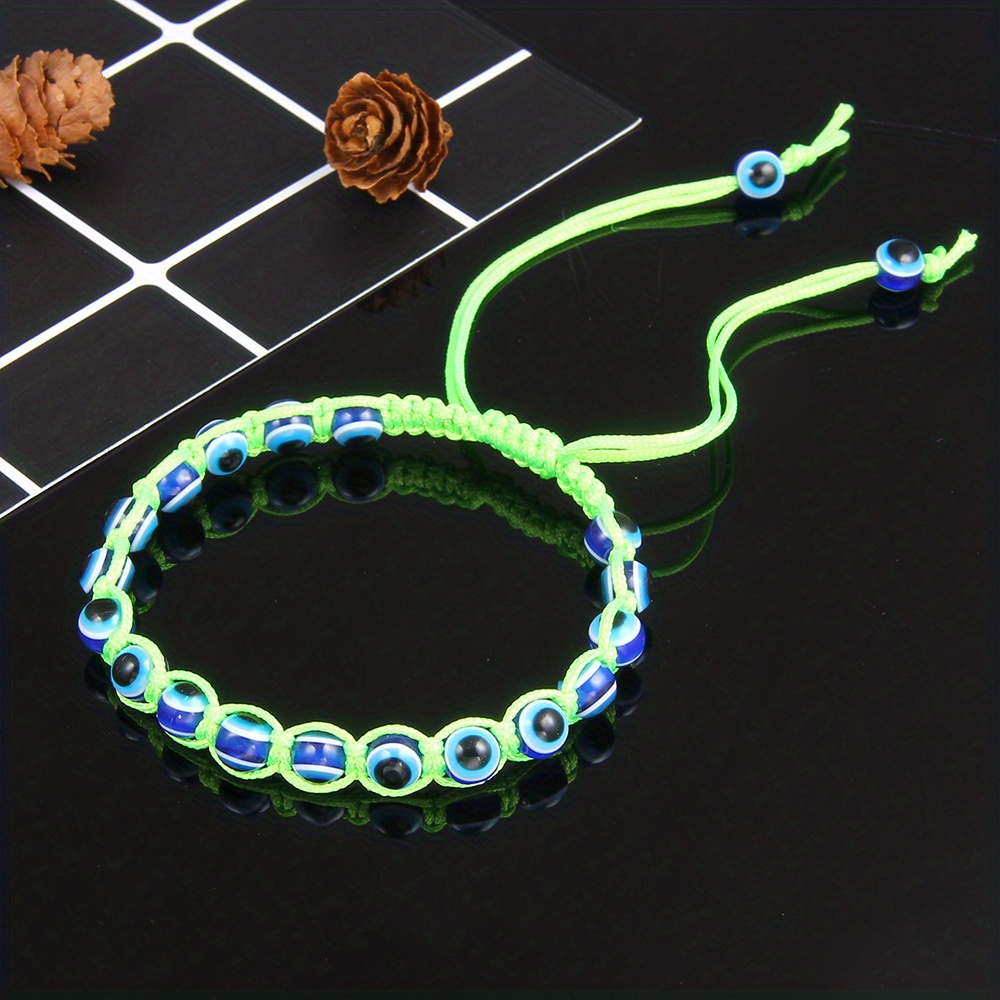 Braided Resin Devil's Eye Ladies Hand Rope Mexican Bracelet